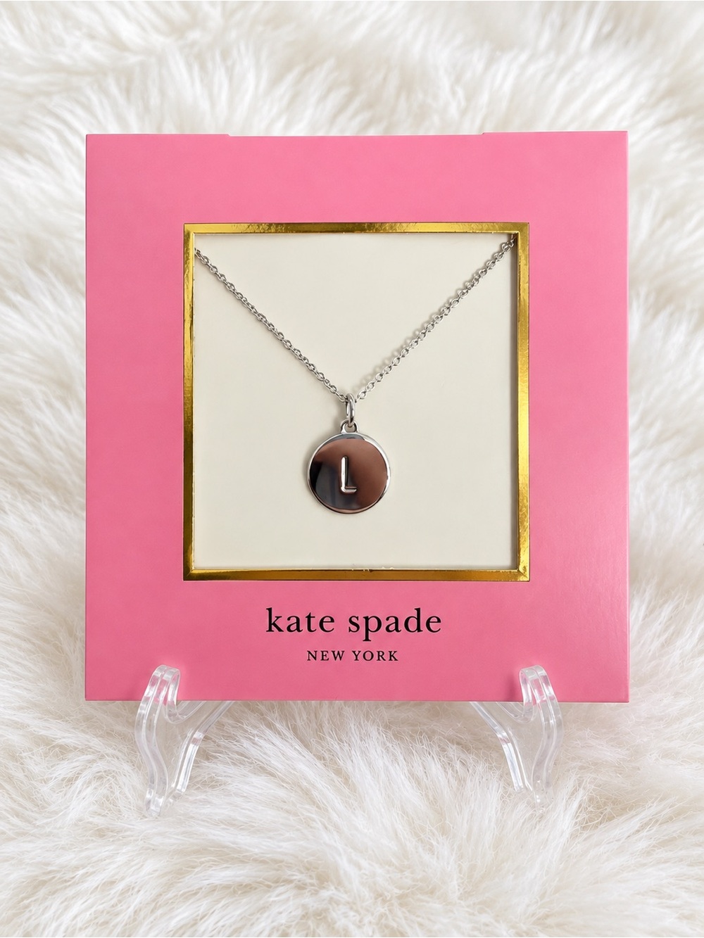 Kate Spade New York Silver-Tone Initial L Pendant Necklace